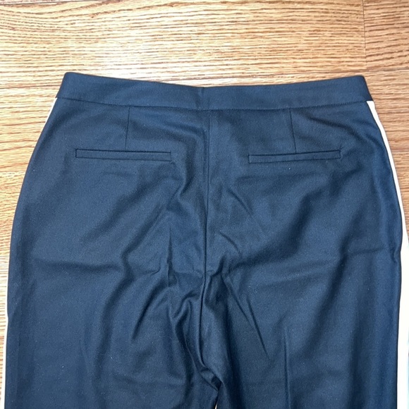 Nwt KENNETH COLE BLACK PANTS WITH WHITE SIDE STRIPE SIZE US 6 UK 10 - Picture 4 of 5